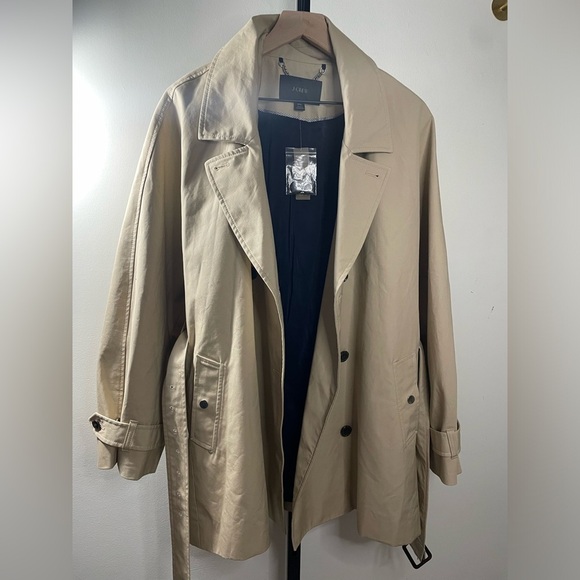 NWT J. Crew|| Short Icon Trench Coat, Size XXL - Picture 3 of 10